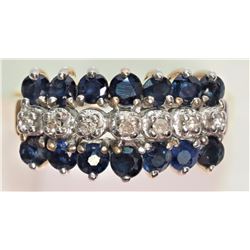 #16-10K YELLOW AND WHITE GOLD SAPPHIRE SIZE 6