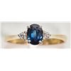 Image 1 : #19-10K YELLOW GOLD SAPPHIRE (1.15CT) AND