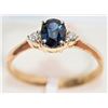 Image 2 : #19-10K YELLOW GOLD SAPPHIRE (1.15CT) AND
