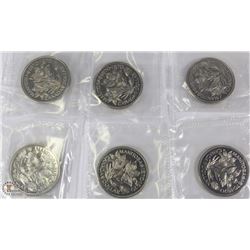 LOT OF 6 RCM SEALED 1970 CANADIAN MANITOBA DOLLARS