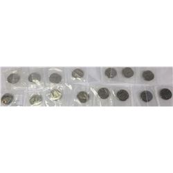 LOT OF 15 RCM SEALED CANADIAN DIMES INCL YEARS