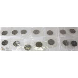 LOT OF 14 RCM SEALED CANADIAN QUARTERS INCL YEARS