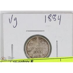 1884 CANADIAN 10 CENT COIN
