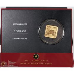 RCM 2006 $3 SQUARE STERLING SILVER COIN THE BEAVER
