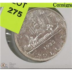 1935 CANADIAN SILVER DOLLAR COIN
