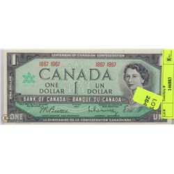 CANADIAN CENTENNIAL $1 BILL