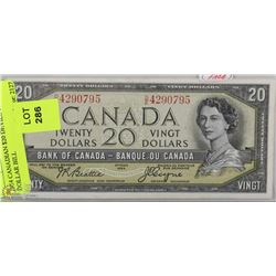 1954 CANADIAN $20 DEVILS FACE  DOLLAR BILL