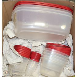 LARGE BOX W/ 34-PC RUBBERMAID STORAGE