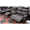 Image 2 : NEW GREY GENUINE LEATHER RECLINING FOLD DOWN