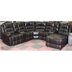 NEW BORDEAUX 5 PC SECTIONAL WITH BUILT IN CHAISE