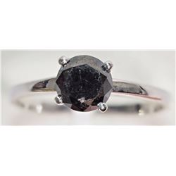 #28-10K WHITE GOLD BLACK DIAMOND (1.20CT)