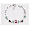 Image 5 : #31-STERLING SILVER RUBY, SAPPHIRE AND