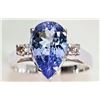 Image 2 : #42-14K WHITE GOLD TANZANITE (3.30CT) AND