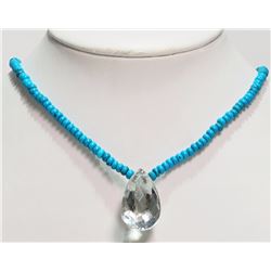 #45-STERLING SILVER GREEN AMETHYST AND