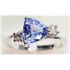 Image 2 : #46-14K WHITE GOLD TANZANITE (2.80CT) AND