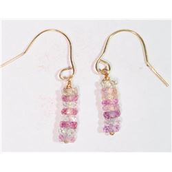 #47-14K YELLOW GOLD PINK AND WHITE SAPPHIRE