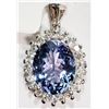 #48-14K WHITE GOLD TANZANITE (3.80CT) AND