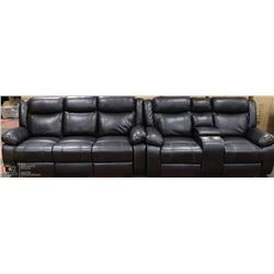 NEW SALEM LEATHERAIRE RECLINING FOLD DOWN CONSOLE