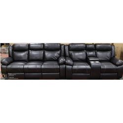 NEW SALEM LEATHERAIRE RECLINING FOLD DOWN CONSOLE