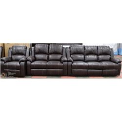 NEW MUNICH 3 PC LEATHERAIRE RECLINING SOFA SET