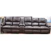Image 1 : NEW MUNICH LEATHERAIRE RECLINING SOFA AND LOVE