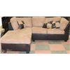 Image 1 : NEW 2 TONE MICROFIBRE AND LEATHERETTE SECTIONAL