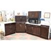 Image 1 : 6PC CHOCOLATE COLOR KITCHEN CABINET SET INCL