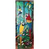 Image 1 : 72" X 26 " COLORFUL BIRDS WALL HANGING ON WOOD