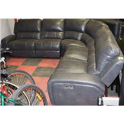 NEW GREY LEATHERETTE 3 PC ELECTRIC RECLINIG