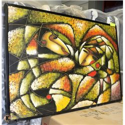 FRAMED ABSTRACT CANVAS PICTURE