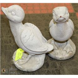 LOT OF 2 CONCRETE DUCKS 10" HIGH