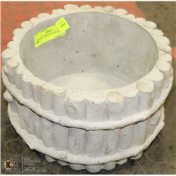 CONCRETE TWIG PLANTER POT 11" WIDE