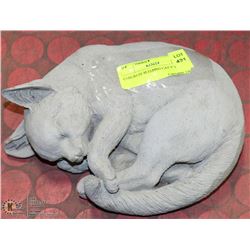CONCRETE SLEEPING CAT 9" LONG