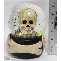 SKULL HEAD MUSICAL GLOBE