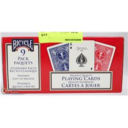 BOX 9 NEW BICYCLE QUALITY PLAYING CARDS