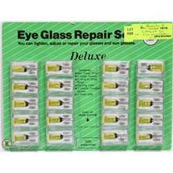 CARD OF 20 EYE GLASS REPAIR KITS