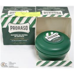 TWO BOWLS OF PRORASO SHAVING SOAP