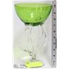 Image 1 : GREEN AND CLEAR ART GLASS DISH