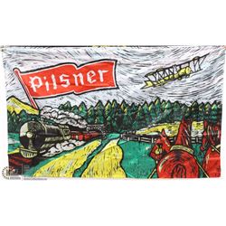 PILSNER DOUBLE SIDED FLAG 4 FT X 2 FT