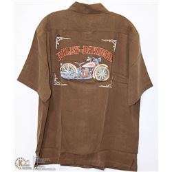 TOMMY BAHAMA 100% SILK EMBROIDERED SHIRT SIZE XL