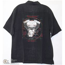 TOMMY BAHAMA 100% SILK EMBROIDERED SHIRT SIZE MED