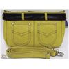 Image 2 : ESPY YELLOW DENIM DESIGN CLUTCH PURSE COMES WITH