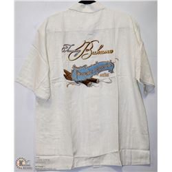 TOMMY BAHAMA 100% SILK EMBROIDERED SHIRT SIZE XL