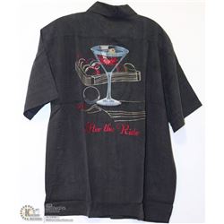 TOMMY BAHAMA 100% SILK EMBROIDERED SHIRT SIZE LRG