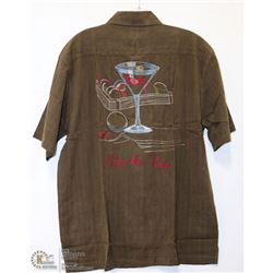 TOMMY BAHAMA 100% SILK EMBROIDERED SHIRT SIZE LRG