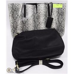 TWO IN ONE PURSE - REVERSIBLE BLACK SNAKE