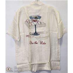 TOMMY BAHAMA 100% SILK EMBROIDERED SHIRT SIZE MED
