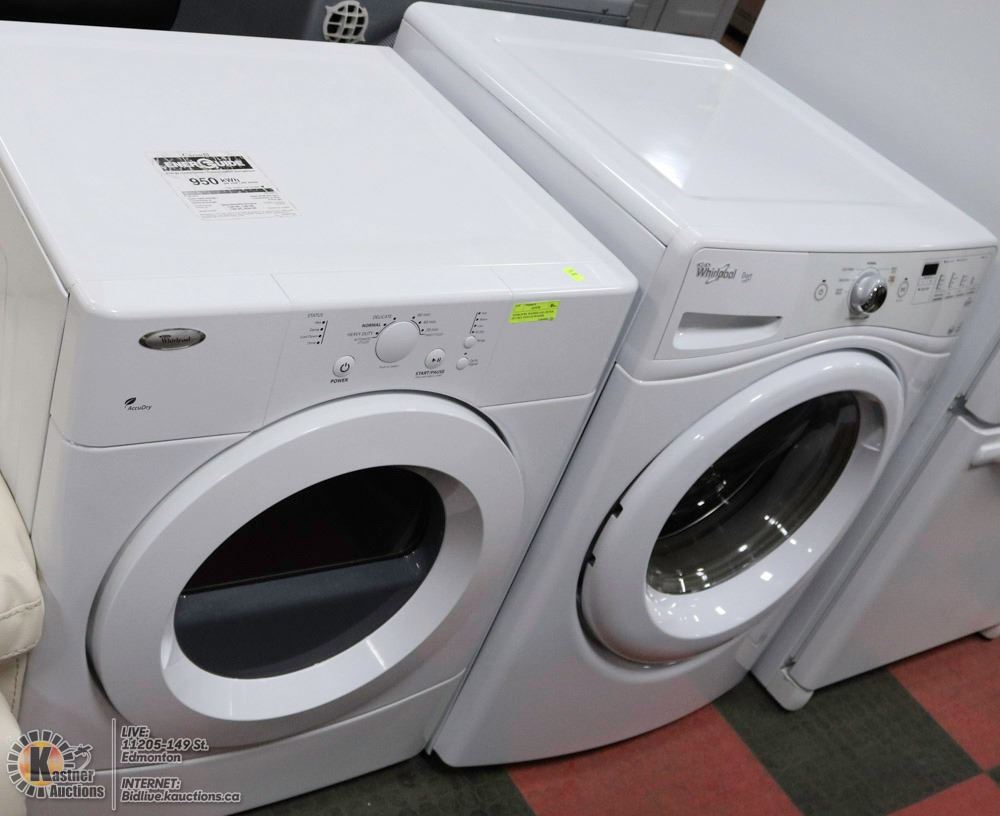 WHIRLPOOL WASHER AND DRYER SET INCL DUET hE WASHER