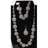 Image 1 : 3 PC  FLOWER PEWTER NECKLACE, BRACELET AND