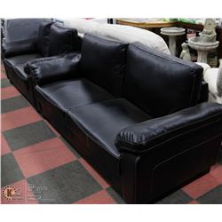 NEW EMERSON BLACK LEATHERETTE WITH WHITE STITCHING